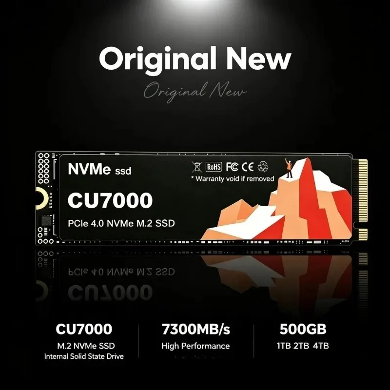 CU7000 500GB-4TB SSD M.2 NVMe, up to 7300MB/s, Solid State Hard Disk Drive for Laptop Desktop PC Systems.