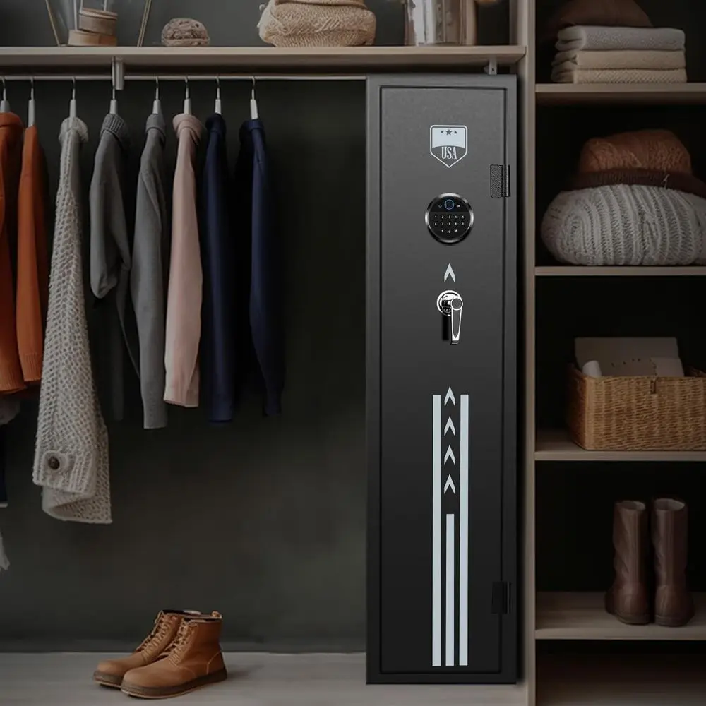 Large Quick Access Biometric Fingerprint Home Gun Safe with Removable Shelf - RF1200B