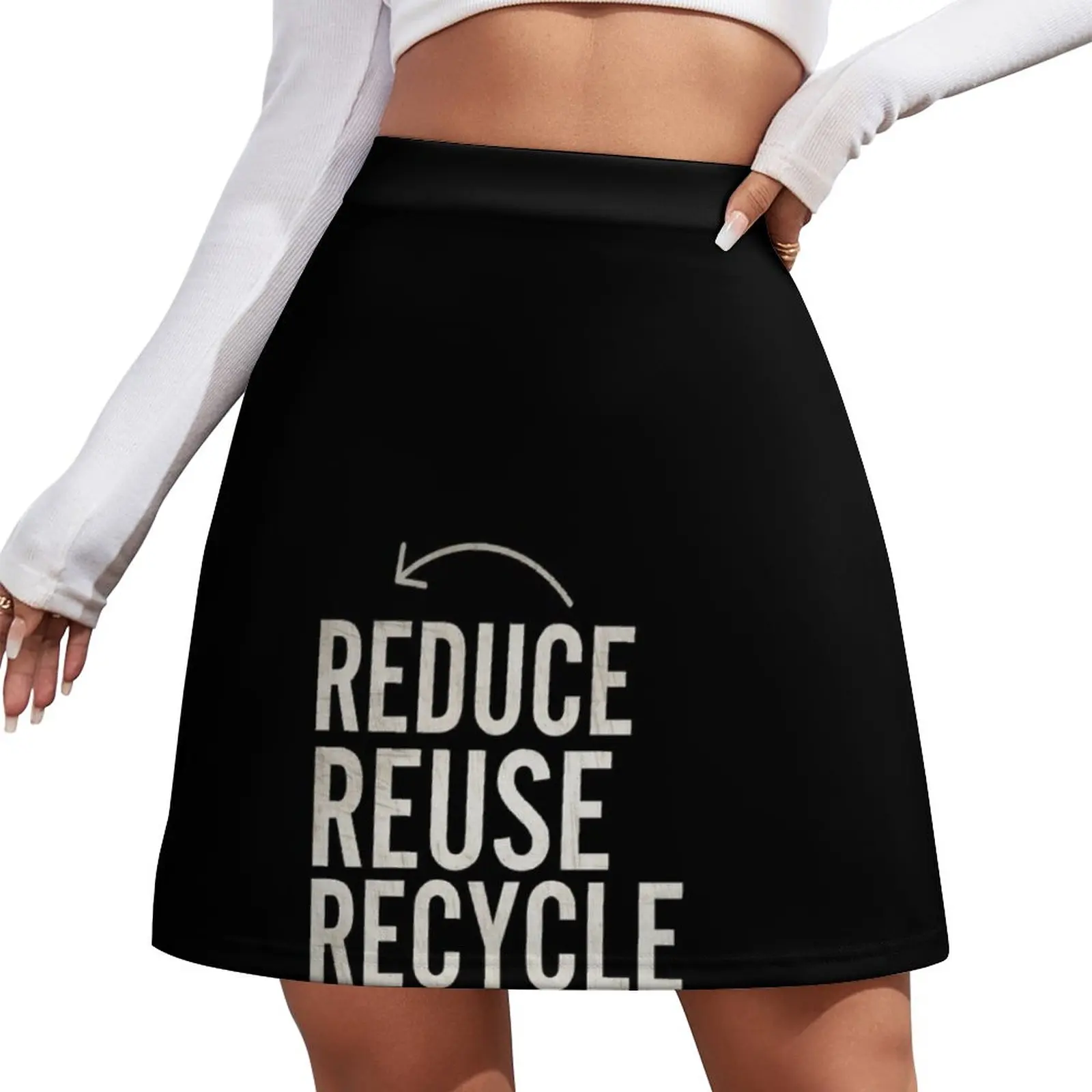 

reduce reuse recycle Mini Skirt Skort for women girls skirt Clothes for summer