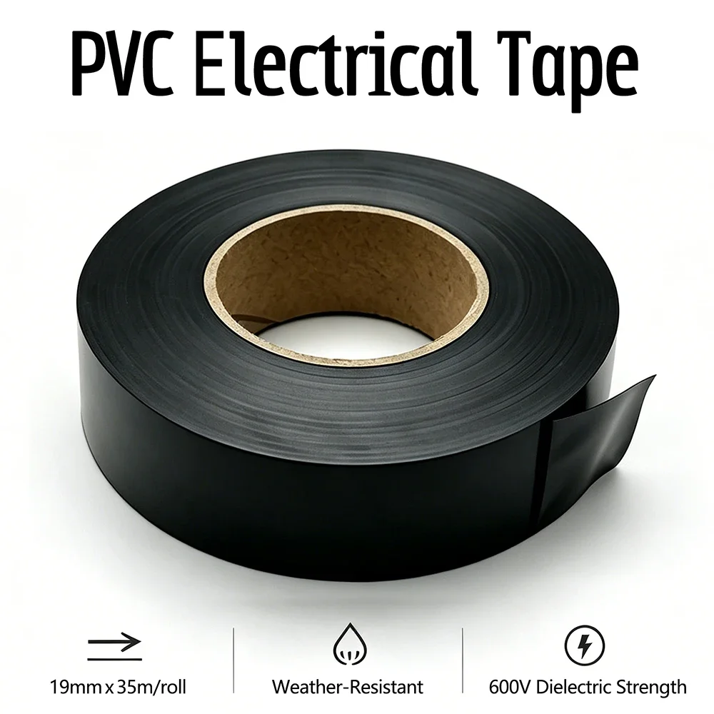 Black PVC  Insulating Tape 25m/35m/Roll  High Adhesion Tape For Home Appliance Precision Instrument Wire Insulation Repair