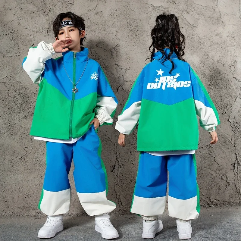 

New Children'S Ballroom Dance Suits Boys Hip Hop Clothing Girls Jazz Dance Costume Kids Satge Performance Kpop Outfit