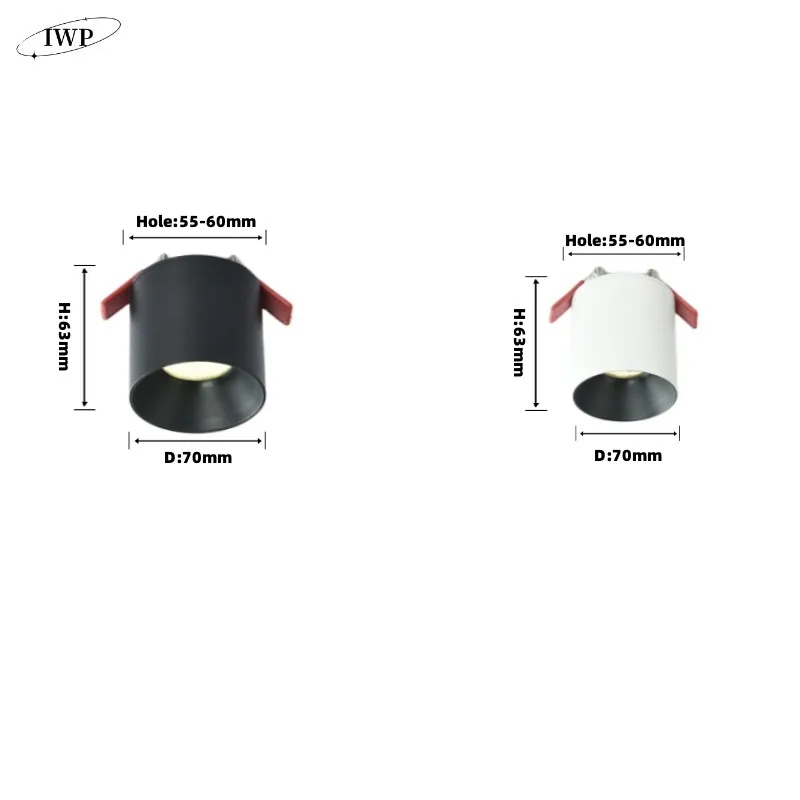 Embutido COB LED lâmpada do teto, Downlight moderno, Spot luzes redondas, Quarto e sala de estar luminárias, 5W, 12W, 15W, AC 110V, 220V