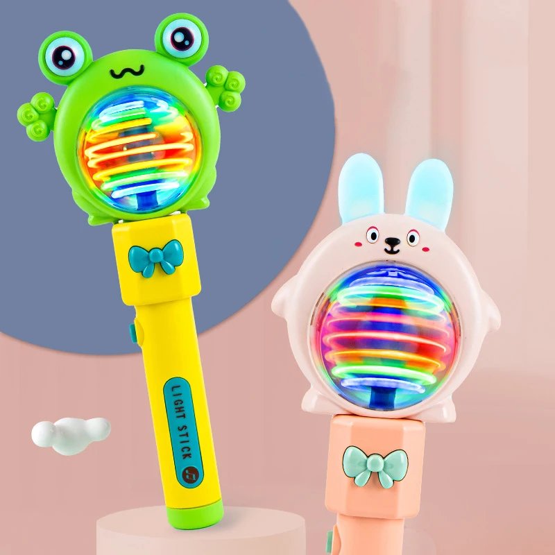 

New Cartoon Cute Frog Rabbit Light-emitting Magic Wand Toy Children Music Wand Soft Rubber Ears Music Wand Magic Wand Baby Toys