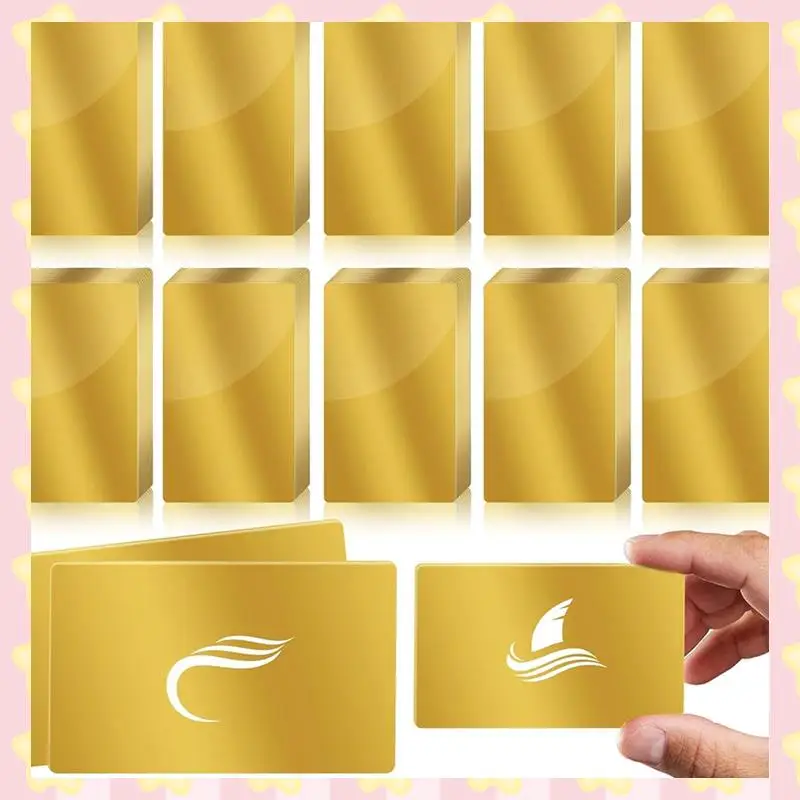 AB51 100 szt. Metalowe blachy do grawerowania, kolorowe aluminiowe arkusze do grawerowania laserowego, wizytówki, uniwersalne grawerowanie, prezent DIY