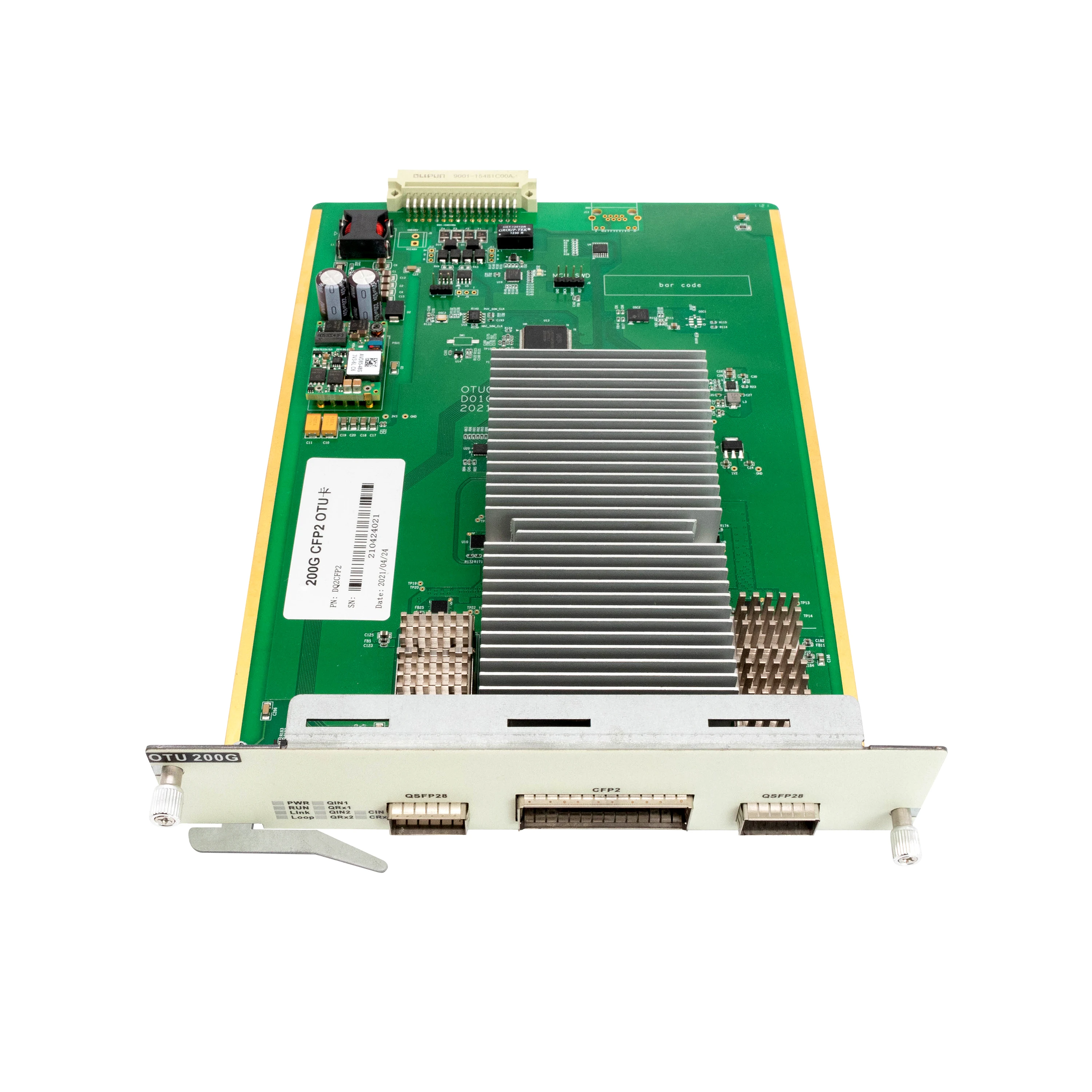 2026 فريد 1 * CFP2 2 * QSFP28 DWDM متماسكة 200G OTU المستجيب