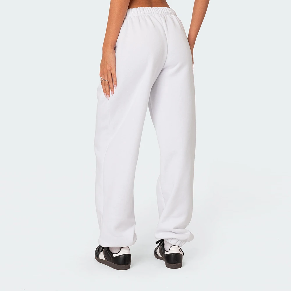 แฟชั่นสตรีกางเกงกีฬาลำลองวิ่งออกกำลังกายจ๊อกกิ้งกางเกงขนแกะที่อบอุ่นคู่แข็งแรงกลางแจ้งกางเกงวอร์มสตรีทแวร์