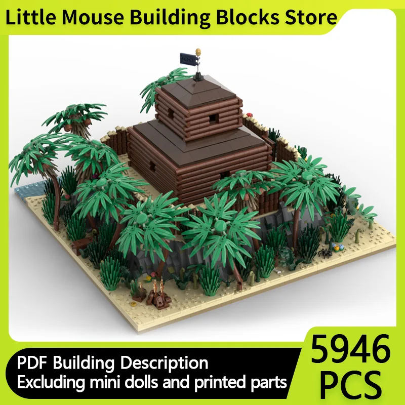 

City Street View Model MOC Building Bricks Stockade On The Island Modular Technology Gifts Holiday Assemble Children Toys Suit