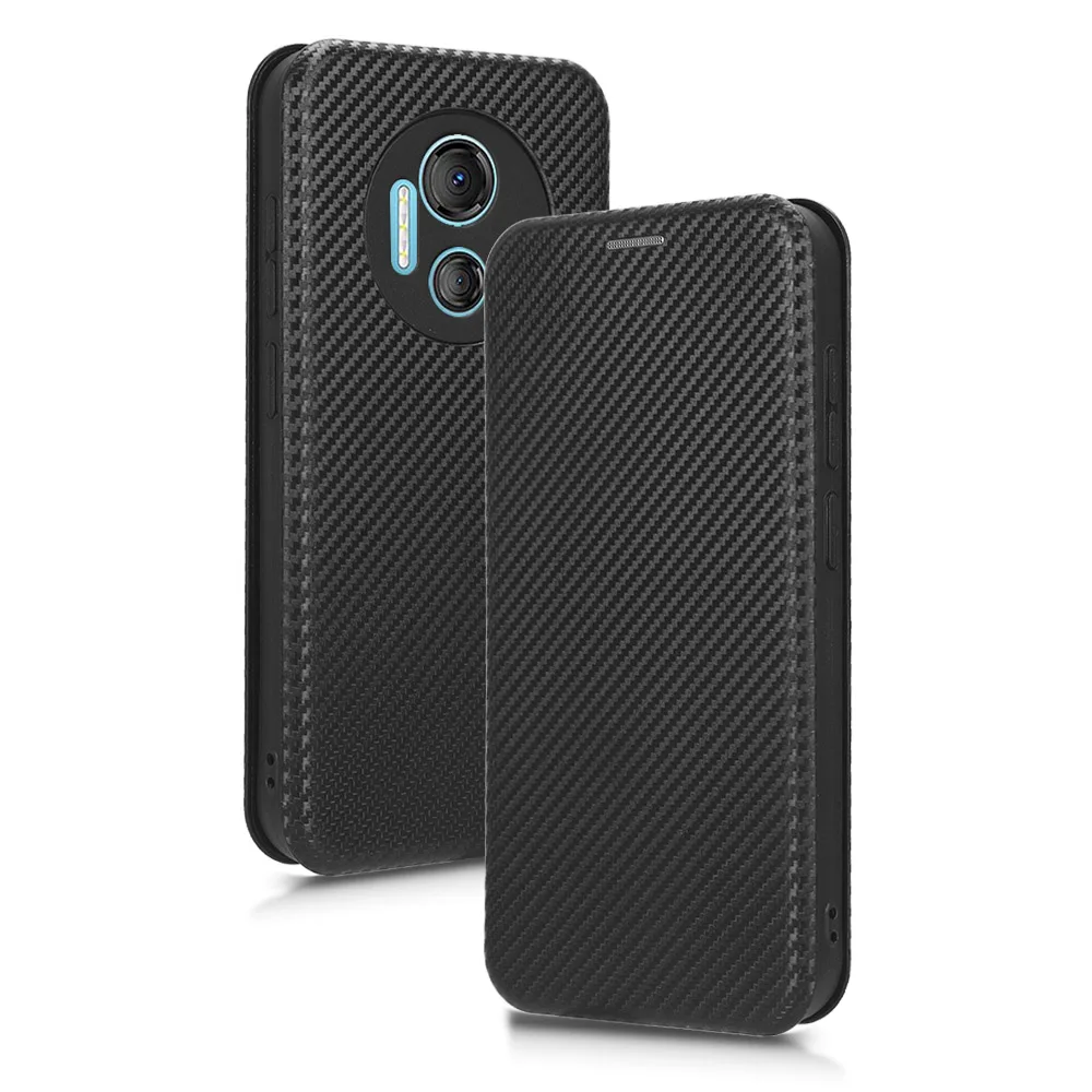 Funda de cuero de lujo con cubierta magnética para Doogee X97 Pro X97Pro, funda de fibra de carbono para Doogee X96 X95 S86 S59 PRO