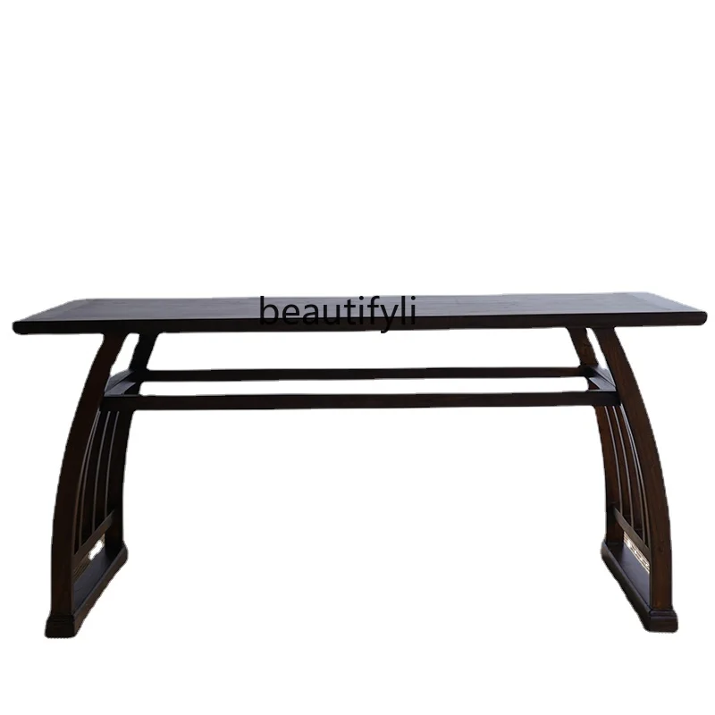 

New Chinese Style Solid Wood Desk Simple Zen Writing Calligraphy Table Antique Elm Painting Table Tea Table