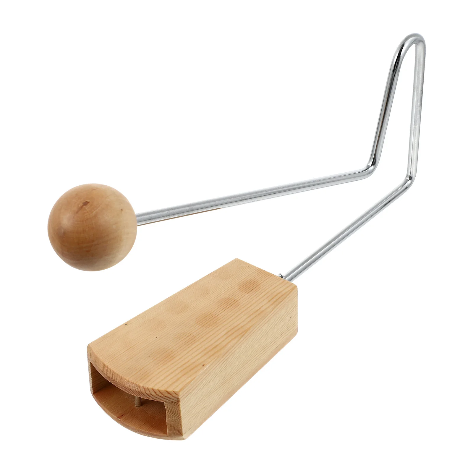 

1Pcs Wooden Percussion Instrument Tremolo Plaything Wood Color Fine Polishing Recognition Educational Music Plaything