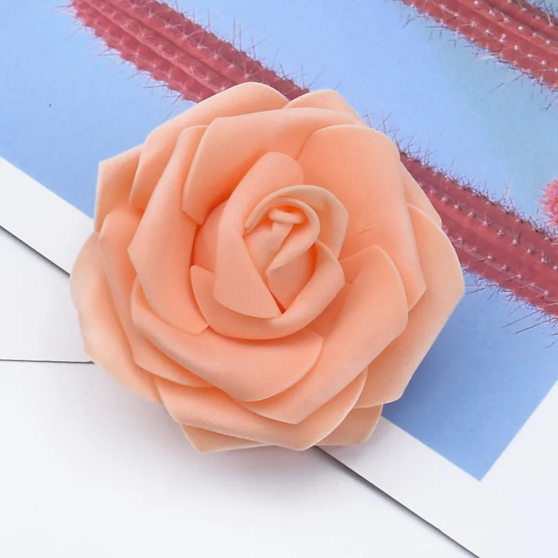 30/50 Stück Künstliche Blumen 7CM Schaumstoff Teddybär-Rosen DIY Valentinstag Geschenke Hochzeit Heim Raumdekoration Brautaccessoires – Detail 19