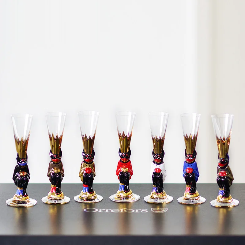 Imported hand-drawn wine glass creative tall spirit cup