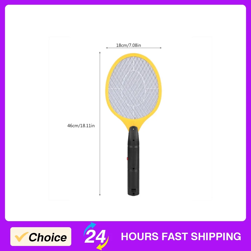 Cordless Electric Mosquito Swatter Fly Swatter Battery Operated Three Layer Large Net Surface Mosquito Killer For Home Use view 2