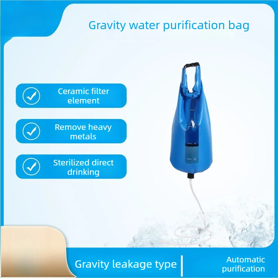 Gravity Water Filter Bag Portable Outdoor Camping Purifier Emergency Filtration System for Hiking Travel Backpacking 중력 정수기