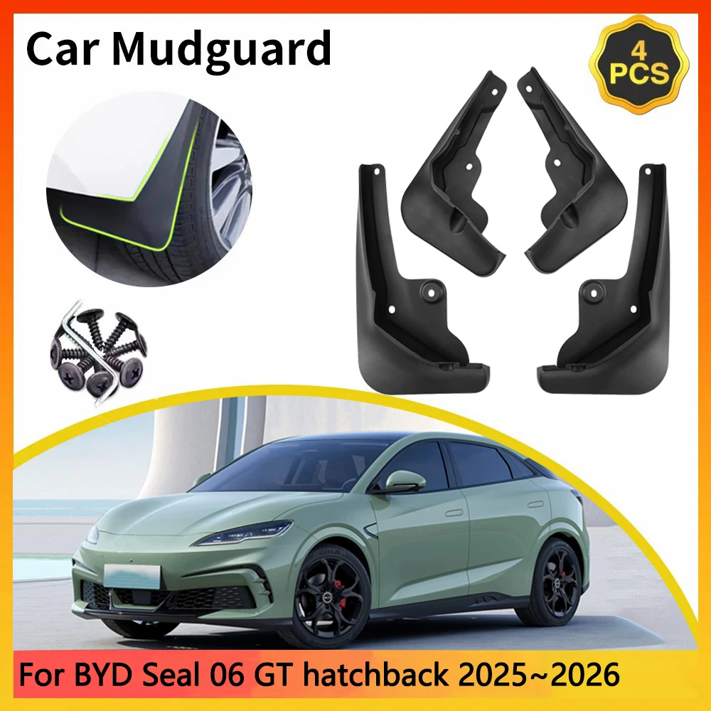 For BYD Seal 06 GT 5-door hatchback 2025~2026 Mid Car Mudguards Mudflap Mudguard Splash Guards Mud Flaps Fender Accessories Auto