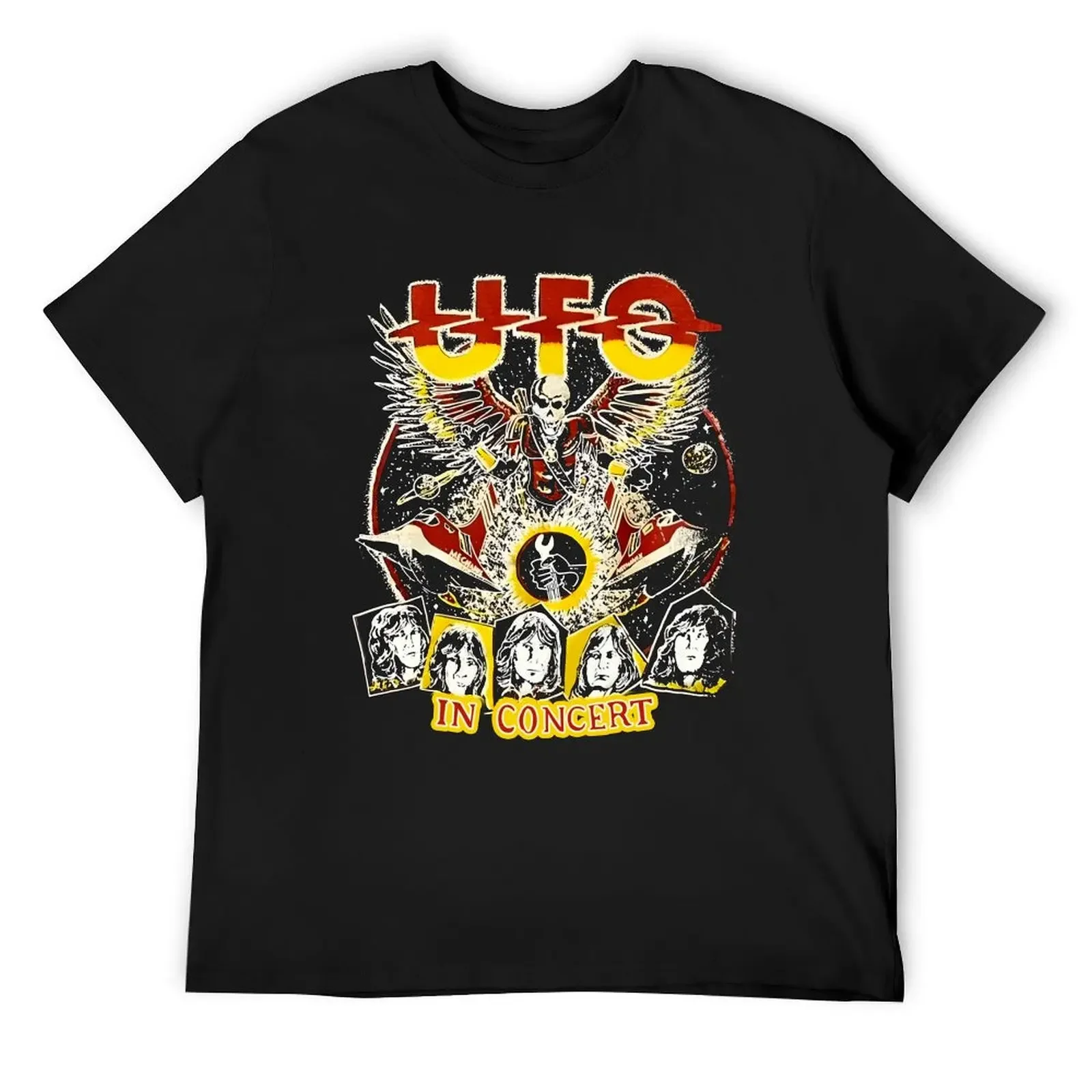 

Vintage 80s UFO Band Concert Tour T-Shirt plus size tops blue lock cute clothes luxury clothes men