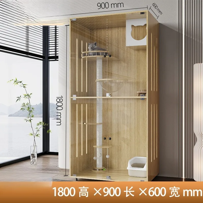 villa Solid wood  cage Home space  house Luxury indoor  climbing frame  cabinet  nest house