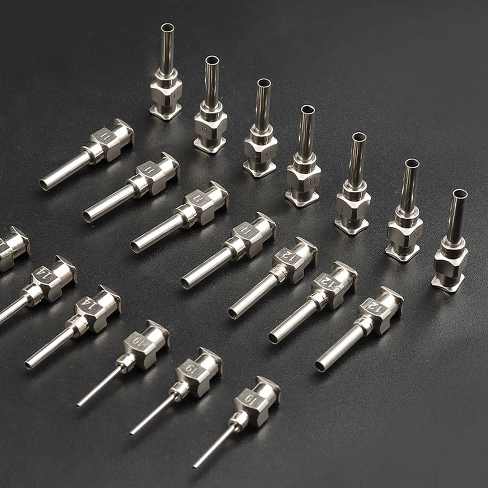 12 Pack Dispensing Needle Stainless Steel Blunt Tip Needle 0.5 inch 8G, 10G, 12G, 16G, 18G, 20G, 26G, 30G, glue needle