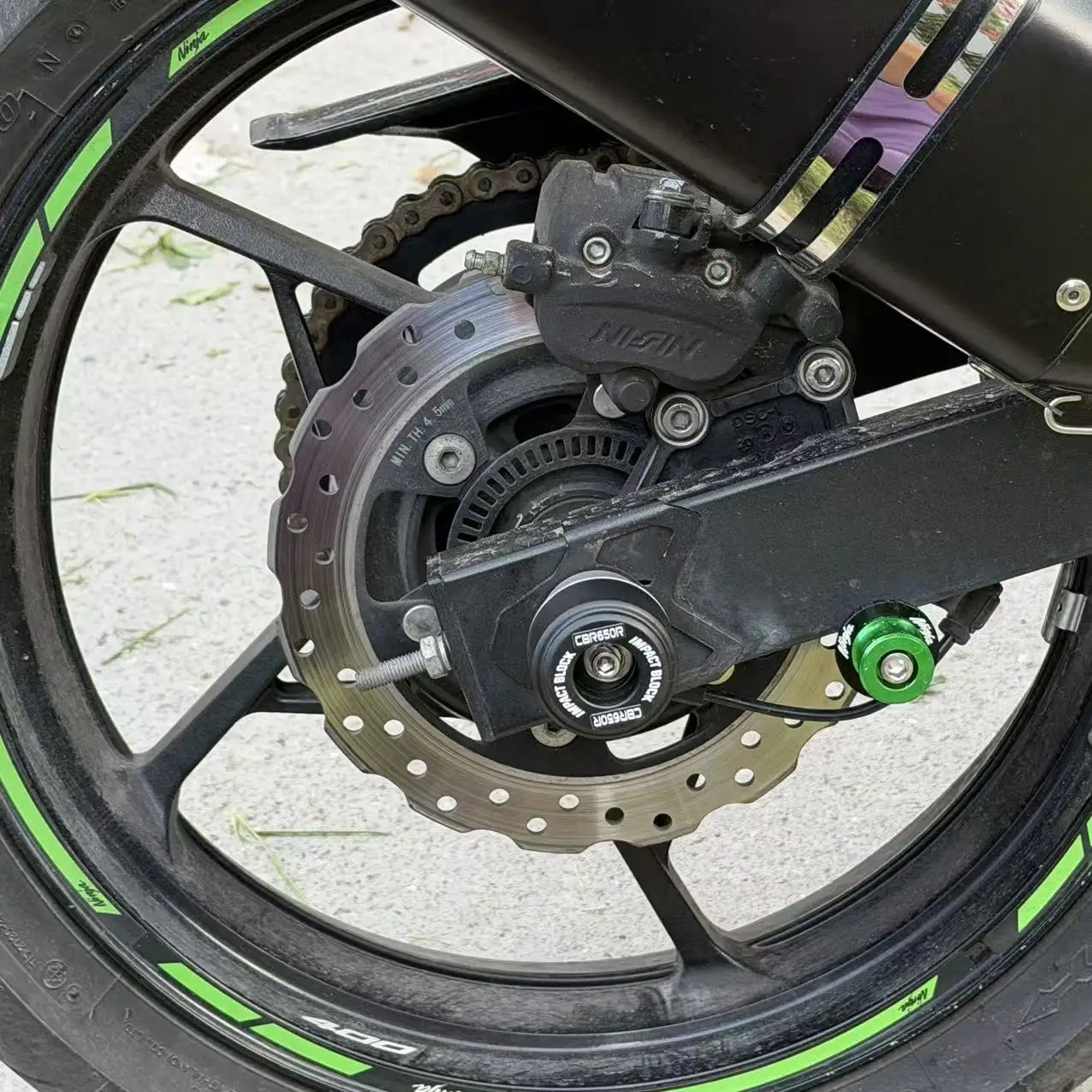 For Honda CBR650R (2019-2026) & CB650R – Front/Rear Axle & Fork Collision Sliders with Wheel Landing Protectors 2