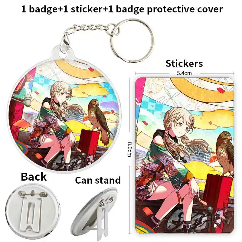 Azusawa Kohane Game Anime Character Badge Brooch anchor Peripherals Pin Chest tagCute Clothes Lover 75mm Decoration