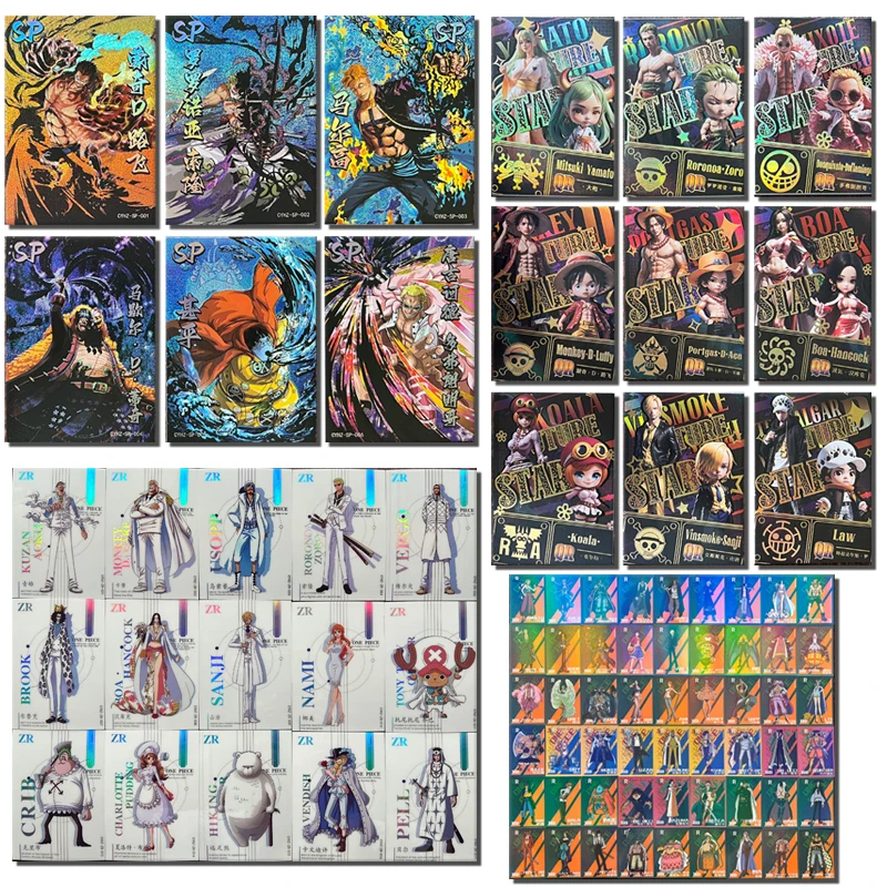 ONE PIECE ZR SP QR card Monkey D Luffy Roronoa Zoro Portgas D Ace BOA HANCOCK Jinbe Game Collection Birthday Christmas gifts
