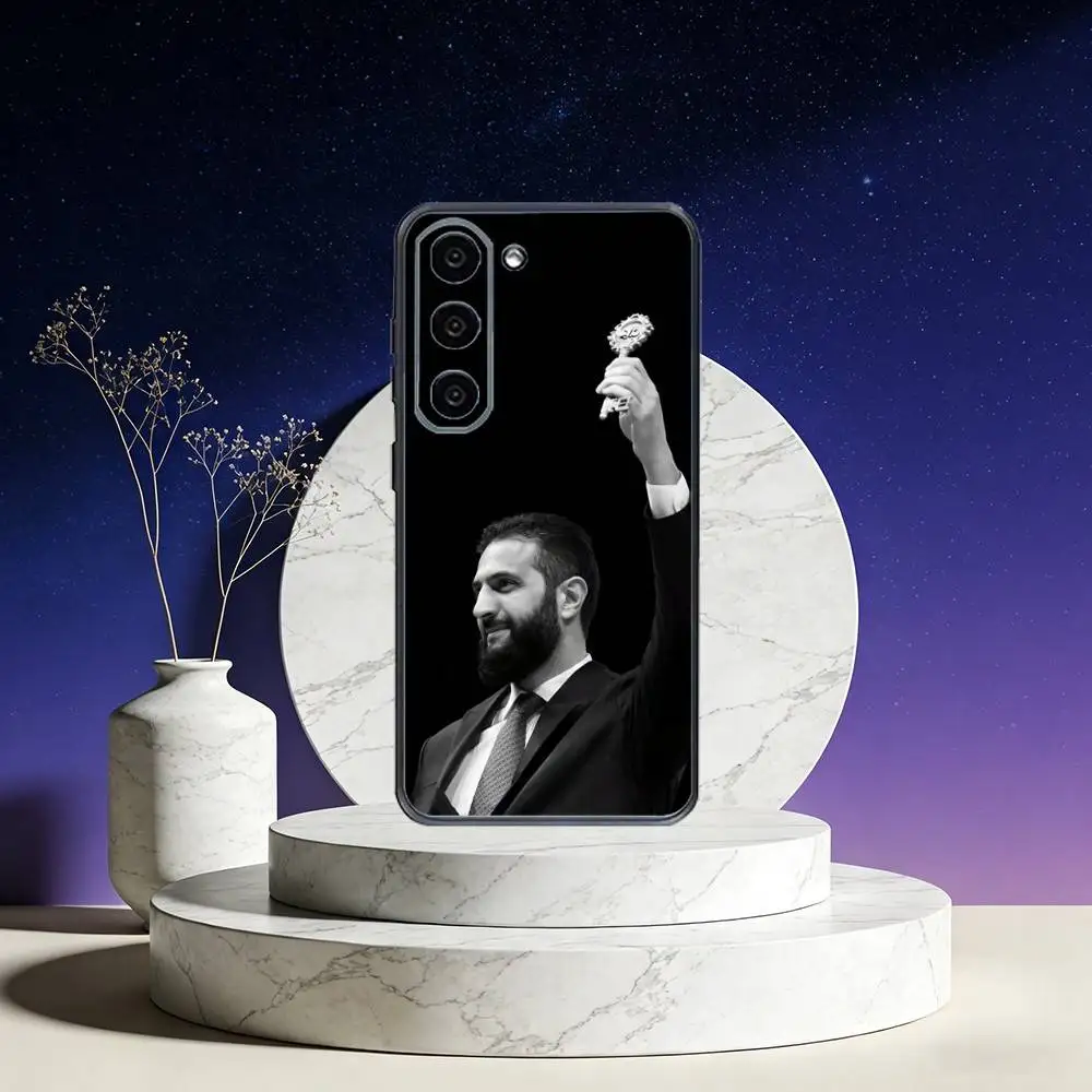 أحمد الشارا سوريا السورية العلم جراب هاتف لسامسونج غالاكسي A73، A72، A71، A70، A53، A52، A51، أخرى غطاء أسود ناعم