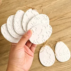 8 in 1 Easter Egg Pendant Silicone Mold DIY Handmade Heart Rabbit Keychain Pendant Plaster Resin Craft Casting Molds Home Decor