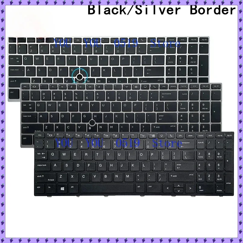 Teclado de portátil en inglés estadounidense para HP EliteBook 750 G5 750 G6 755 G5 755 G6 850 G5 850 G6 855 G5 855 G6 Zbook 15U G5 Zbook 15U G6