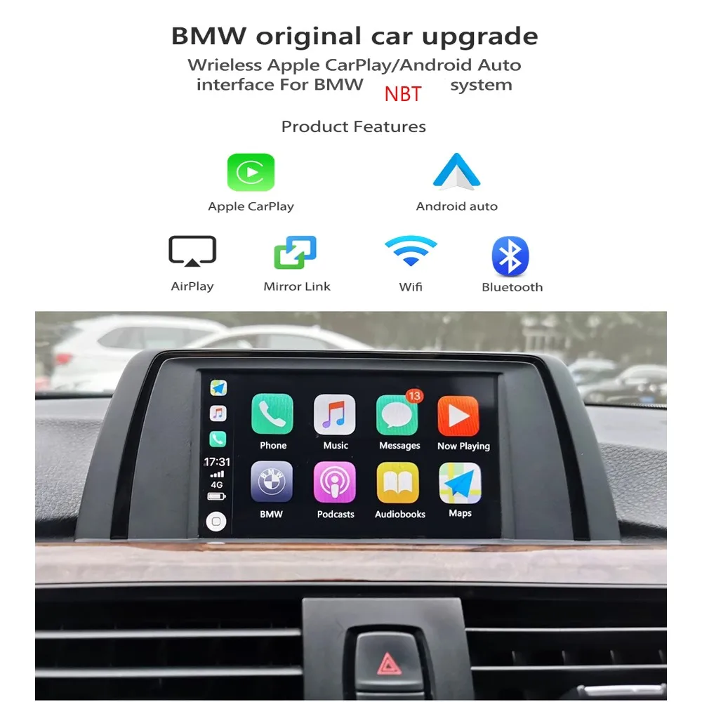 Wireless Carplay Interface For BMW NBT F20 F21 F23 F30 F31 F32 F33 F34 F36 F10 F11 F01 F48 F15 F56 F25 Android Auto Car Play