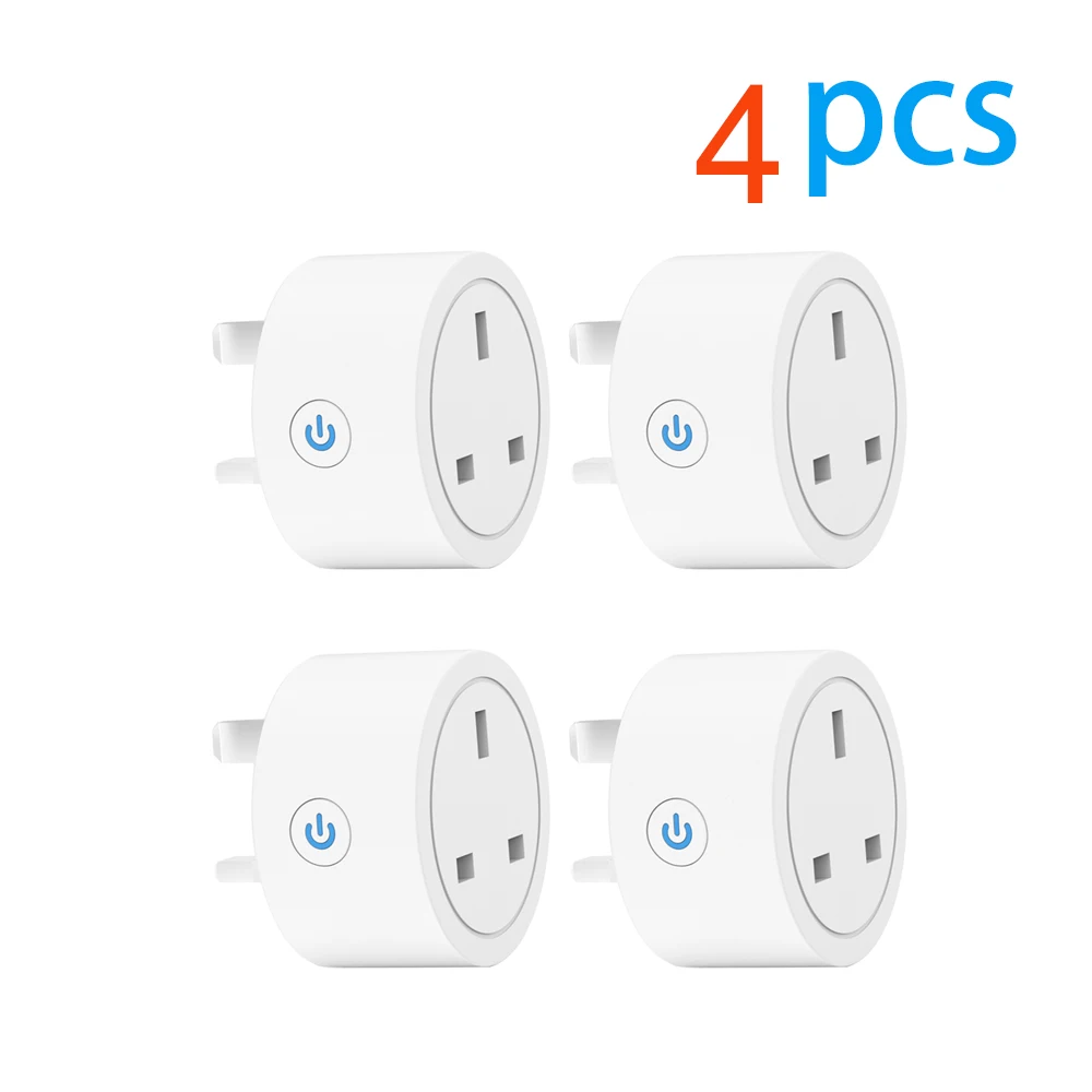20A Tuya Smart Socket WiFi UK Plug 3pin Adapter Home Alexa Voice Control With Energy Monitering Timer Function Power Outlet Set image 3