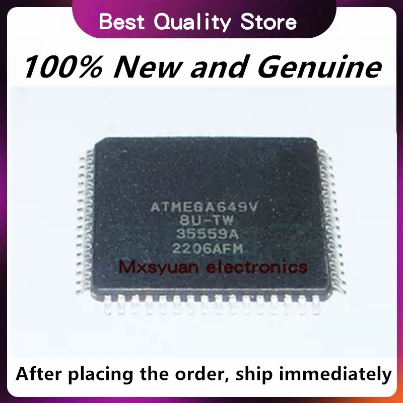 5PCS/LOT Original ATMEGA649V-8AU ATMEGA649V 8U-TW TQFP64 100% New and Genuine