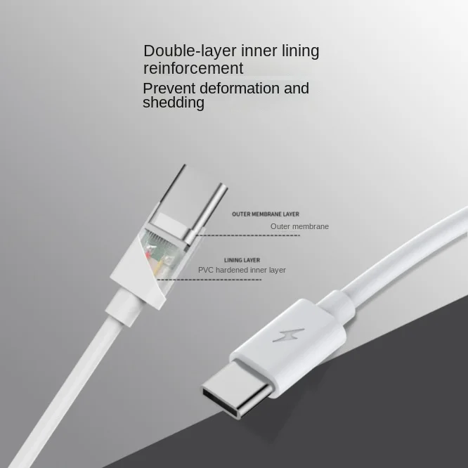 Suitable for Xiaomi Huawei mobile phone flash charging cable, tablet notebook, pd60W fast charging dual head type huawei