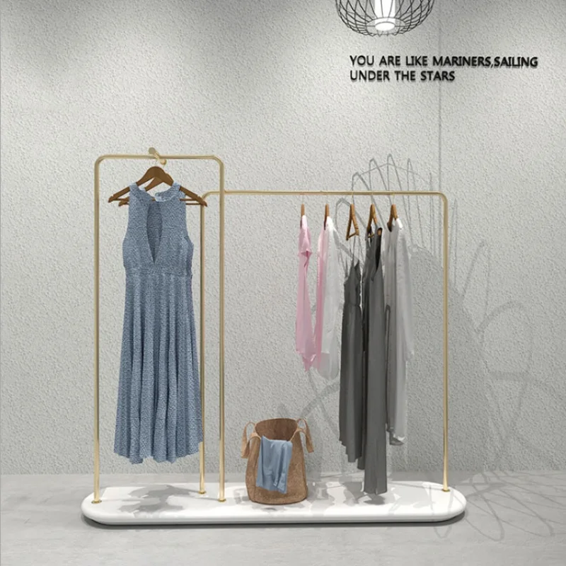 custom，Customized Boutique Metal Clothing Display Rack and Stand Retail Garment Store Showroom Furniture