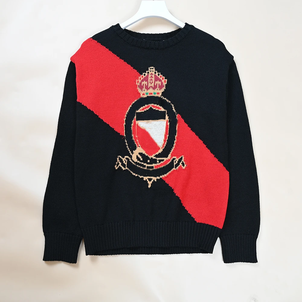 

Новый весенний женский круглый вязаный свитер Ne Color Long Sve из хлопчатобумажной пряжи, повседневный свободный крой, эксклюзивный онлайн-свик