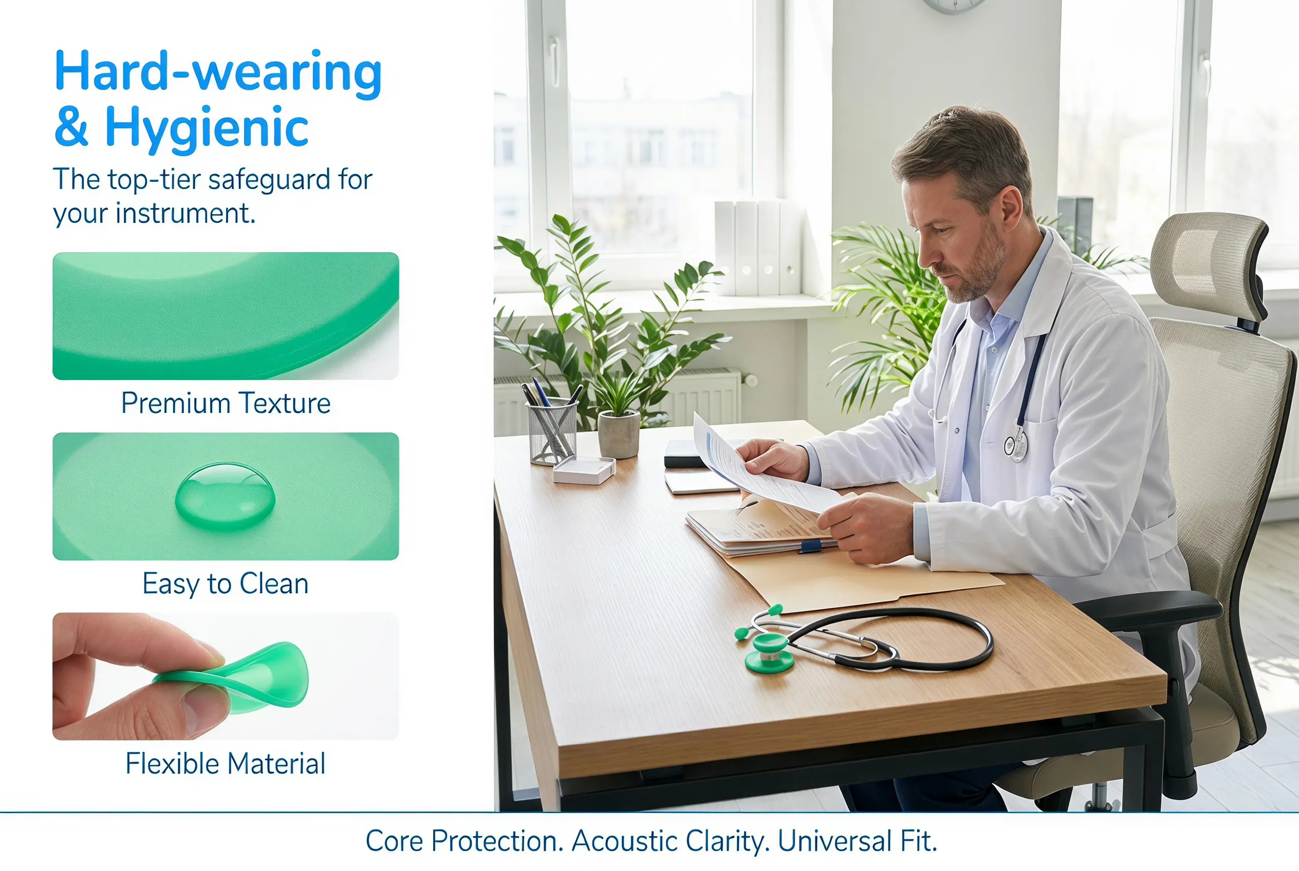 16Pcs Stethoscope Head Cover Silicone Premium Replacement Protective Covers Lightweight for Diagnosis Clinic