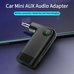 Mini AUX Audio Adapter Wireless Bluetooth 5.0 Receiver Car Bluetooth Adapter High Sound Quality Hands-free Call Music Playback