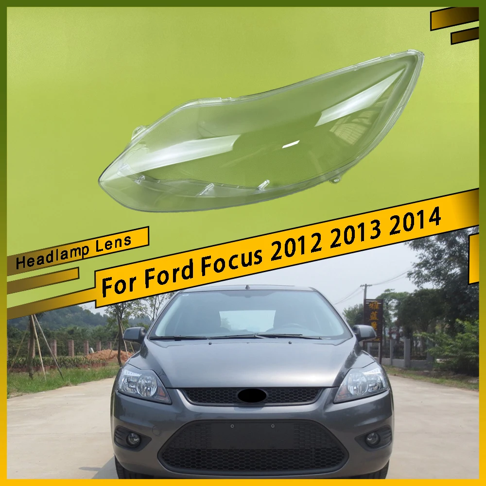 

For Ford Focus 2012 2013 2014 Front Headlamps Cover Lens Headlights Shade Transparent Lampshade Plexiglass Shell Replace Housing