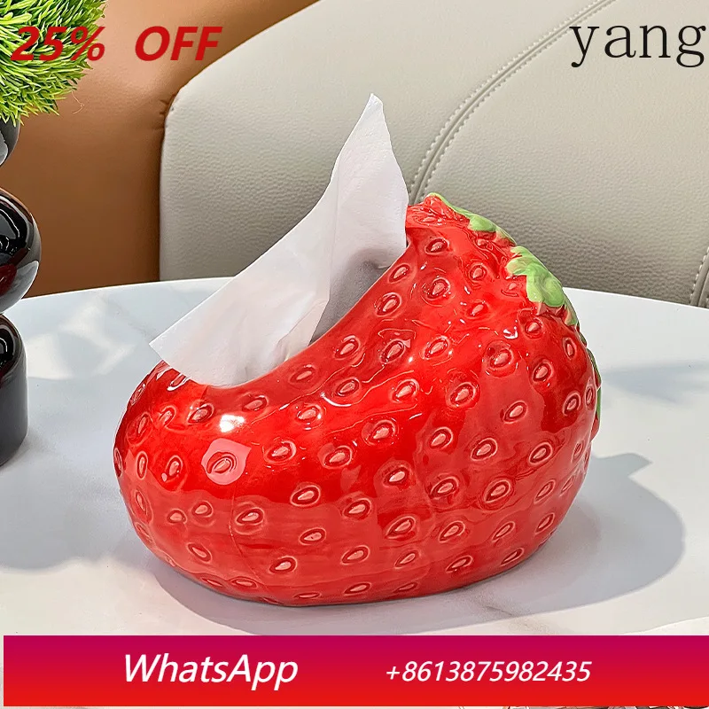 

Коробка для хранения CX Cartoon Strawberry Pumping Carton для дома, гостиной, кофейного столика