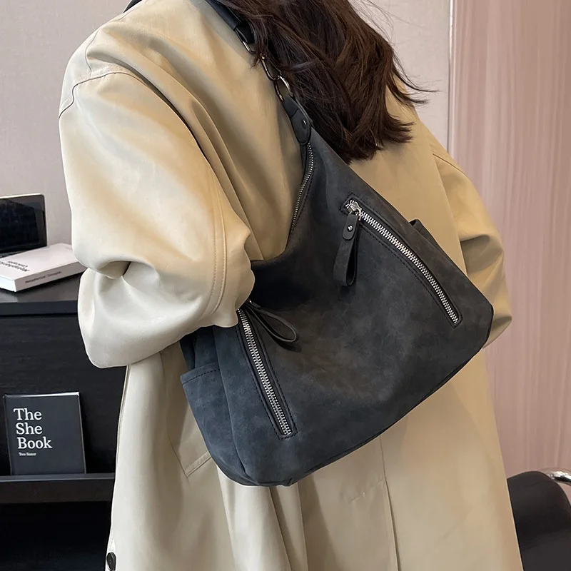 

2025 New PU Leather Ladies HandBag Women Fashion Vintage Commuting Messenger Tote Bag Girl Large Capacity Shoulder Crossbody Bag