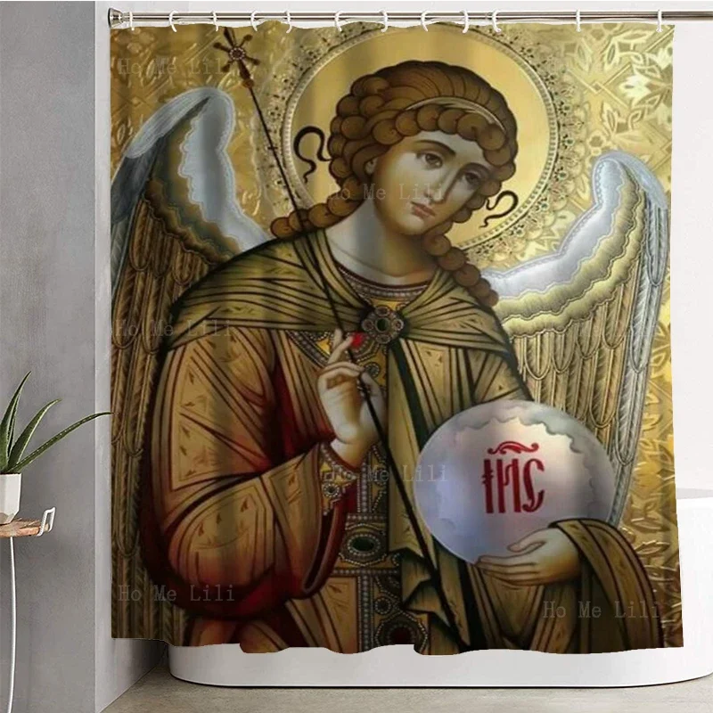 The Memorial Of Beheading John Baptist And Archangel Gabriel Saint Michael Shower Curtain By Ho Me Lili Bathroom Decor image 6
