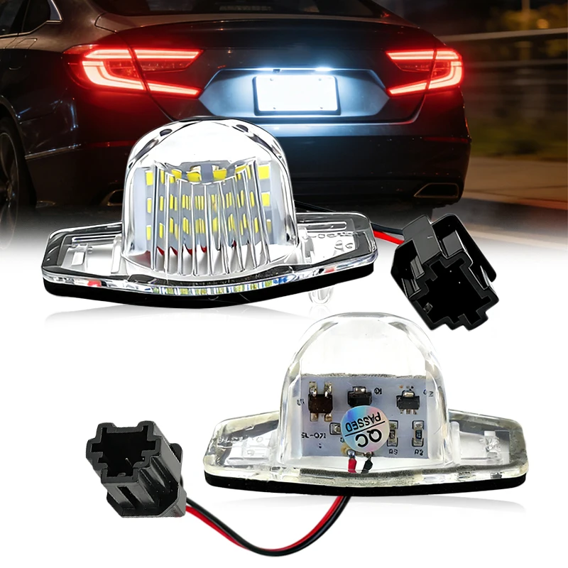 Conjunto de luz LED de matrícula de 12V para Honda JAZZ Odyssey Stream Insight Logo Crosstour CR-V FR-V HR-V Civic Element