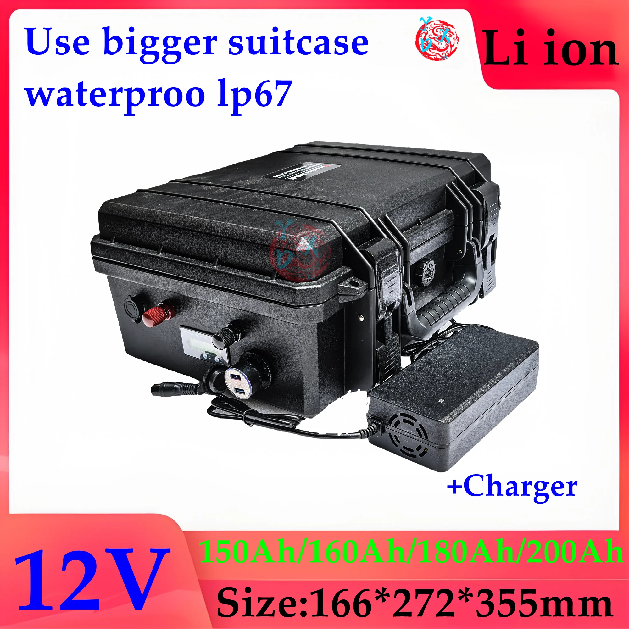 Batterie Lithium Ultra-grande capacité 12V 200AH 160Ah 150AH 180Ah pour moteur de bateau panneau solaire alimentation li-ion lbs