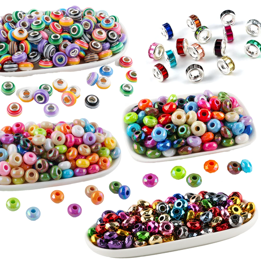 30 Stück Acryl-Abacus-Perlen, gemischte Abstandsperlen, DIY-Armband, Halskette, Ohrringe, Dekoration für die Schmuckherstellung, personalisiertes Zubehör