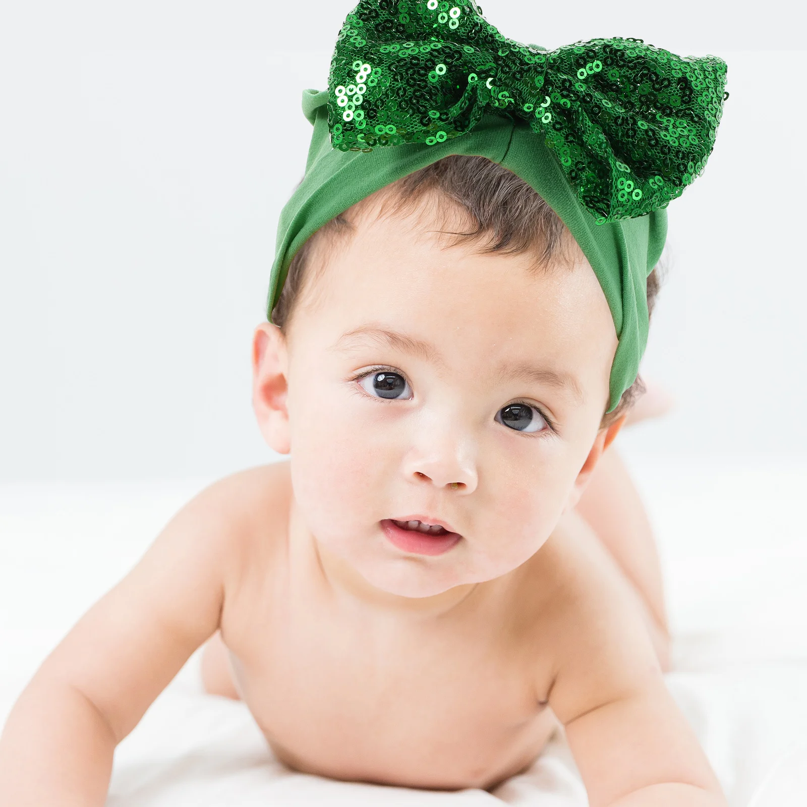 

4pcs Headbands Cute Glitter Bow Stretchy Hair Accessories For Party Daily Wear