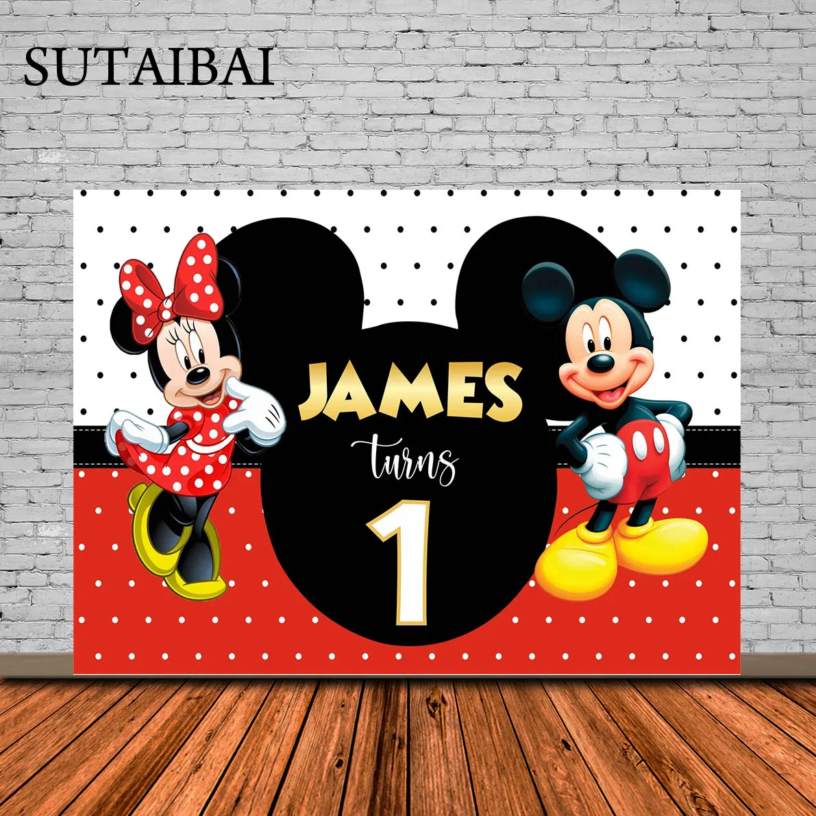 Hoạt Hình Disney Mickey Minnie Mouse Chúc Mừng Sinh Nhật Bé Trai Bé Gái Sinh Nhật Nền Decors Đảng Phông Nền Cho Bé Biểu Ngữ