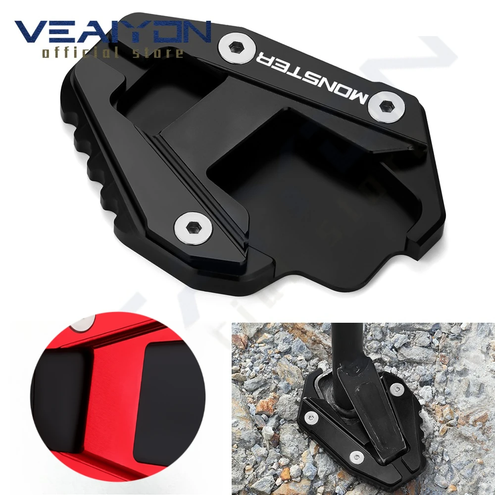 

Для MONSTER Monster 797 821 937 1200, аксессуары для мотоциклов, боковая подставка, накладка, подставка, поддержка расширения, защитная накладка