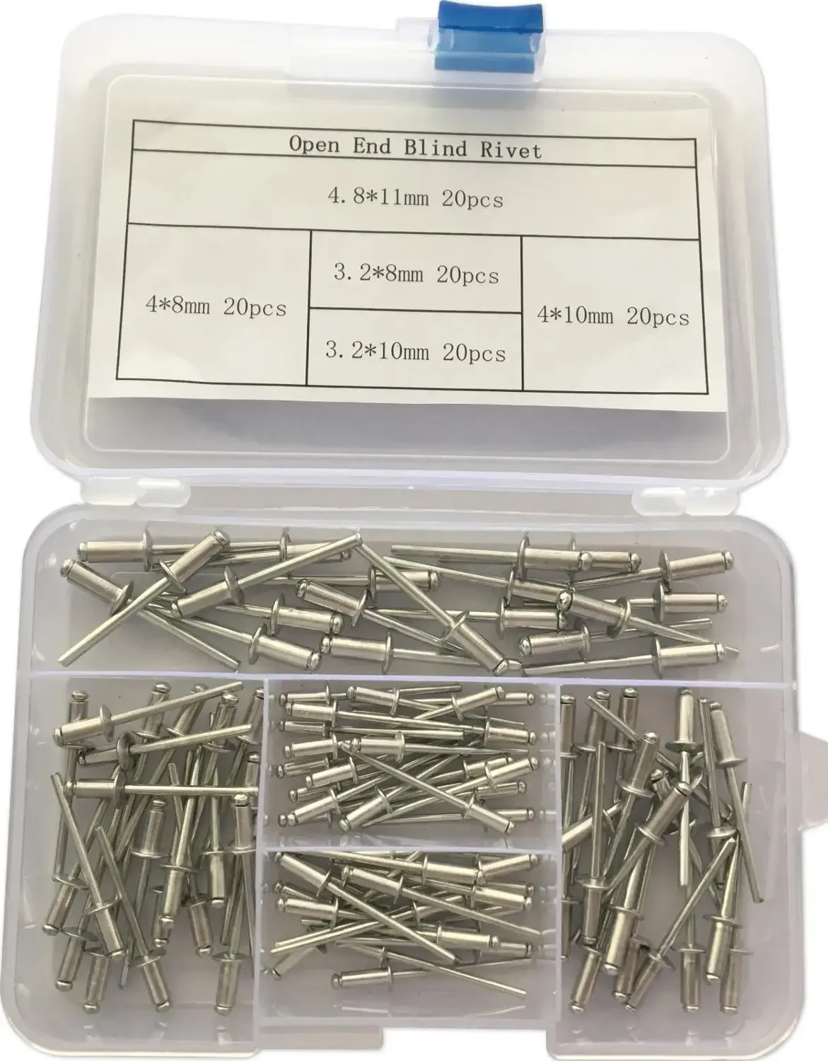 GB12618อลูมิเนียมตาบอด Rivets ตกแต่งเล็บ Pop Rivets สำหรับเฟอร์นิเจอร์ชุด100ชิ้น/เซ็ต REBITE REMACHES Заклепочник