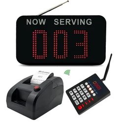 Number Calling System Wireless Restaurant Pager Queue Management System Business Keyboard Calling With Printer Ticket Dispenser