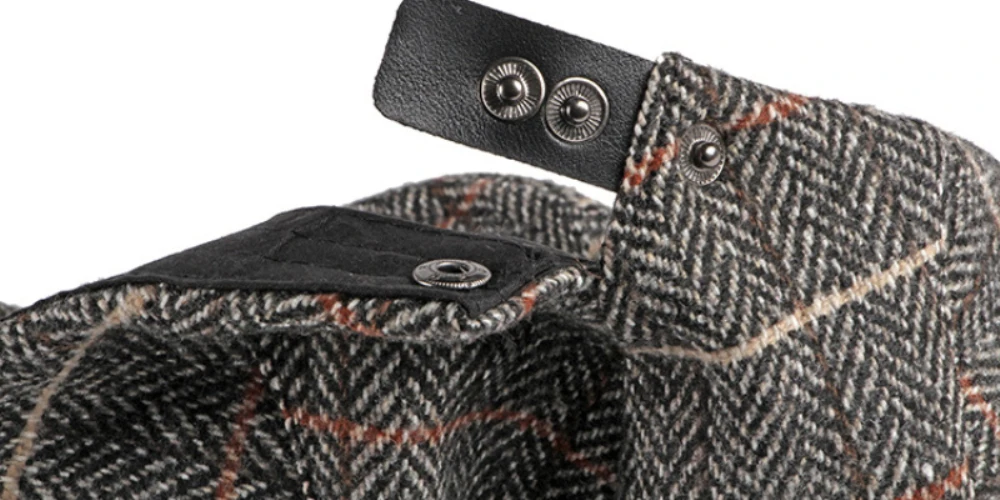 HT2903 Baskenmützen für Männer und Frauen, Retro-Künstler-Malermütze, karierte Baskenmütze, flache Ivy-Mütze für Damen und Herren, 2026 neue Herbst-Winter-Wollmütze. – Detail 13