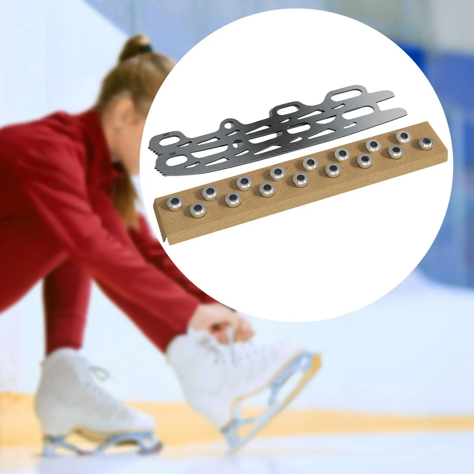 

Комплект лезвий для коньков из нержавеющей стали с заглушками для защиты кромки, аксессуары для роликовых коньков и фигурного катания